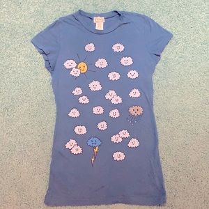 Blue cloudy day baby-tee